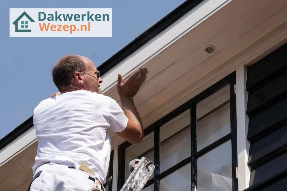Dakgoot afwerken door onze dakdekker in Wezep